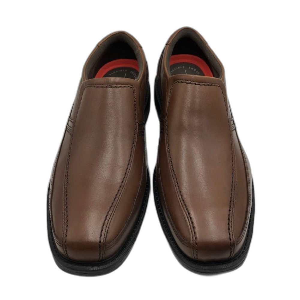 Rockport NIB Men's Brown Leather Slip On Comfort Casual Dress Shoes Size 9 - Picture 9 of 12